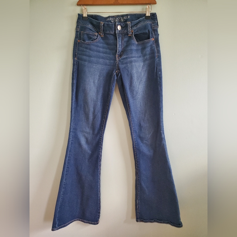 American Eagle Outfitters Dark Blue Flare Jeans